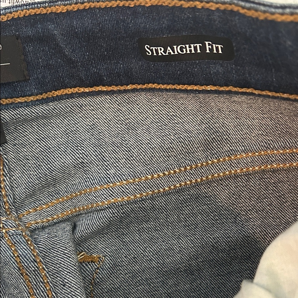 Judy Blue Dark Blue Distressed Straight Leg Jeans Womens Size 7/28 NWOT - Picture 14 of 15